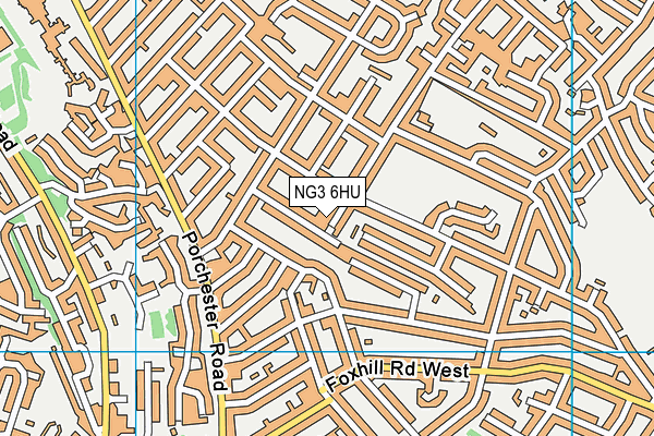 NG3 6HU map - OS VectorMap District (Ordnance Survey)