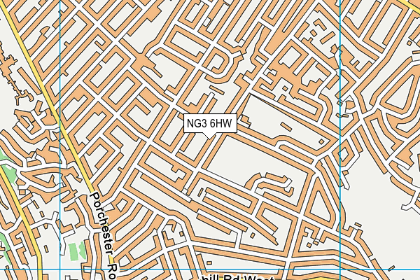 NG3 6HW map - OS VectorMap District (Ordnance Survey)