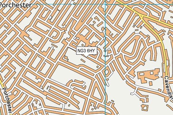 NG3 6HY map - OS VectorMap District (Ordnance Survey)