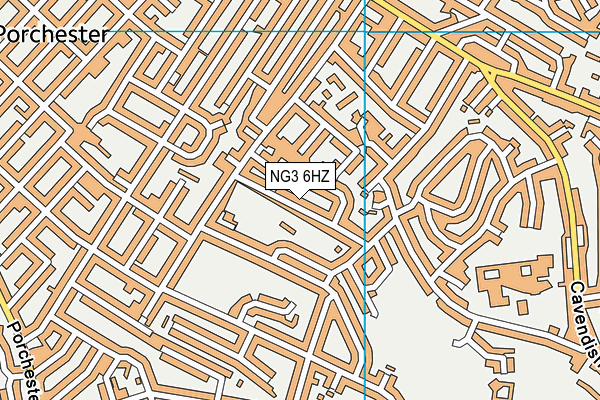 NG3 6HZ map - OS VectorMap District (Ordnance Survey)