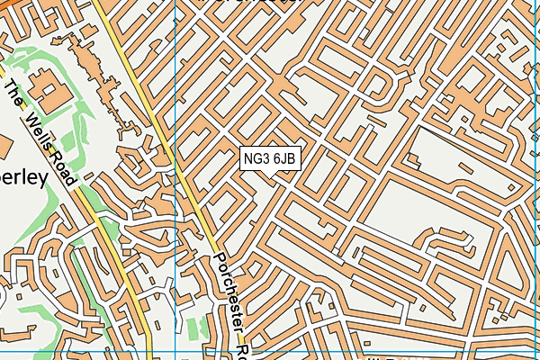 NG3 6JB map - OS VectorMap District (Ordnance Survey)
