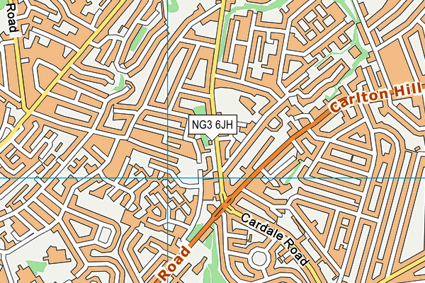 NG3 6JH map - OS VectorMap District (Ordnance Survey)