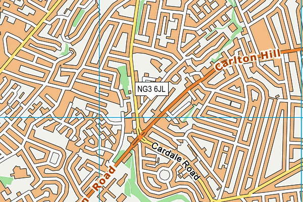 NG3 6JL map - OS VectorMap District (Ordnance Survey)