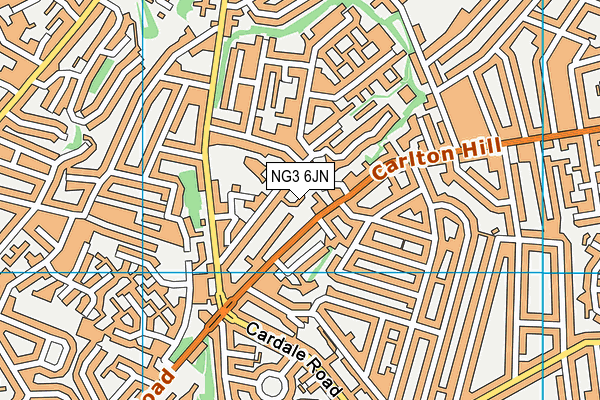 NG3 6JN map - OS VectorMap District (Ordnance Survey)