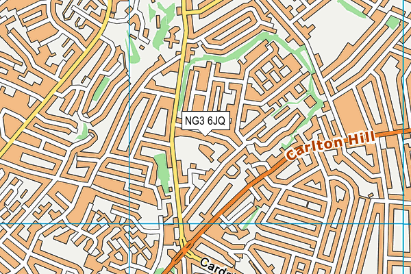 NG3 6JQ map - OS VectorMap District (Ordnance Survey)