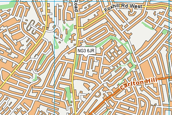 NG3 6JR map - OS VectorMap District (Ordnance Survey)