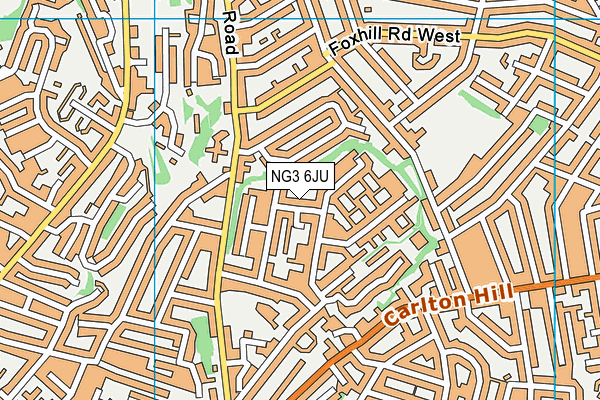NG3 6JU map - OS VectorMap District (Ordnance Survey)
