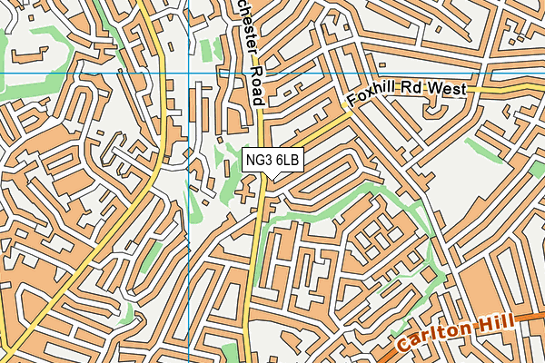 NG3 6LB map - OS VectorMap District (Ordnance Survey)
