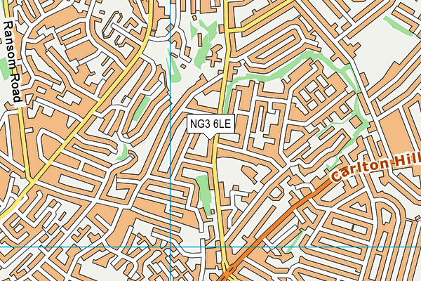 NG3 6LE map - OS VectorMap District (Ordnance Survey)