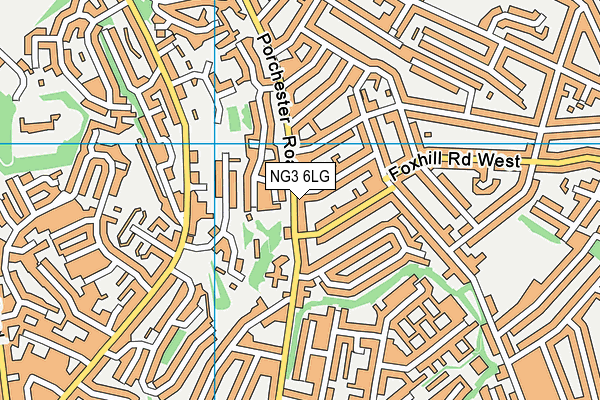 NG3 6LG map - OS VectorMap District (Ordnance Survey)