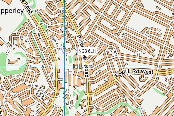 NG3 6LH map - OS VectorMap District (Ordnance Survey)