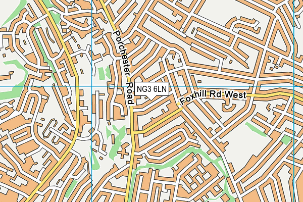 NG3 6LN map - OS VectorMap District (Ordnance Survey)