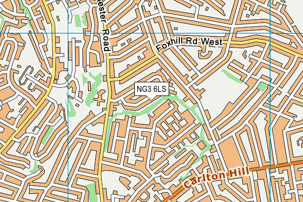 NG3 6LS map - OS VectorMap District (Ordnance Survey)