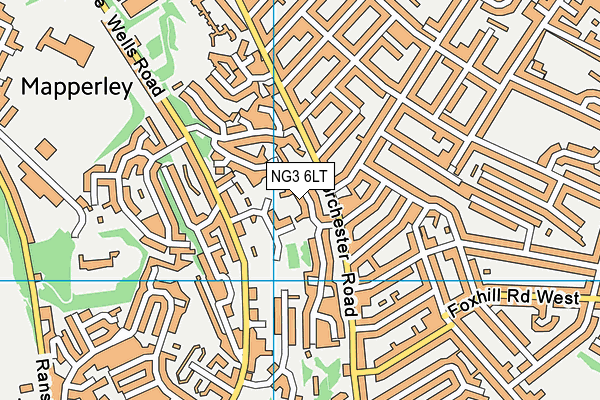 NG3 6LT map - OS VectorMap District (Ordnance Survey)