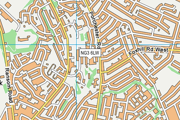 NG3 6LW map - OS VectorMap District (Ordnance Survey)