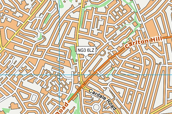 NG3 6LZ map - OS VectorMap District (Ordnance Survey)