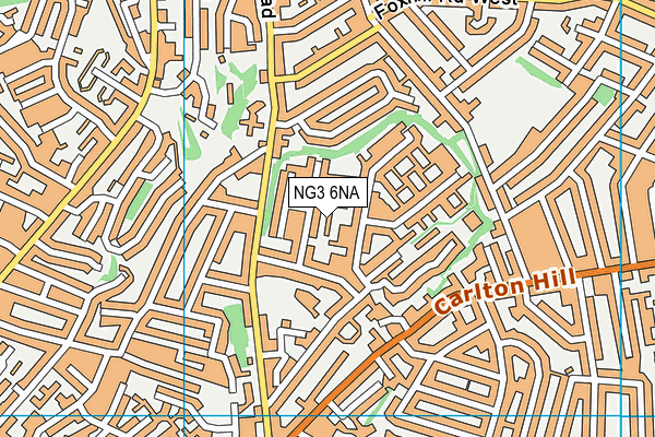 NG3 6NA map - OS VectorMap District (Ordnance Survey)