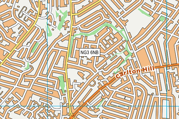 NG3 6NB map - OS VectorMap District (Ordnance Survey)