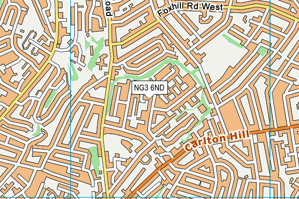 NG3 6ND map - OS VectorMap District (Ordnance Survey)