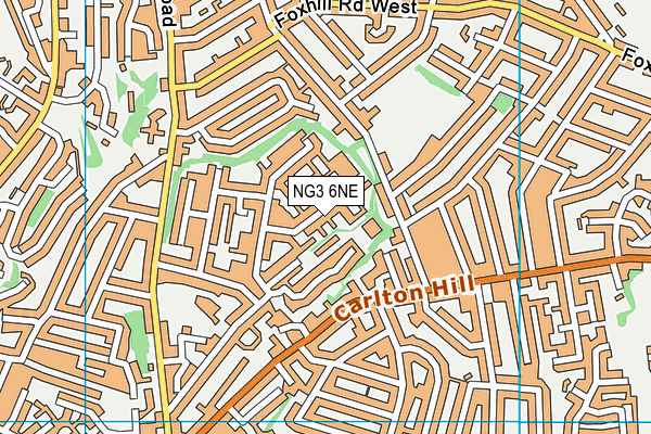 NG3 6NE map - OS VectorMap District (Ordnance Survey)