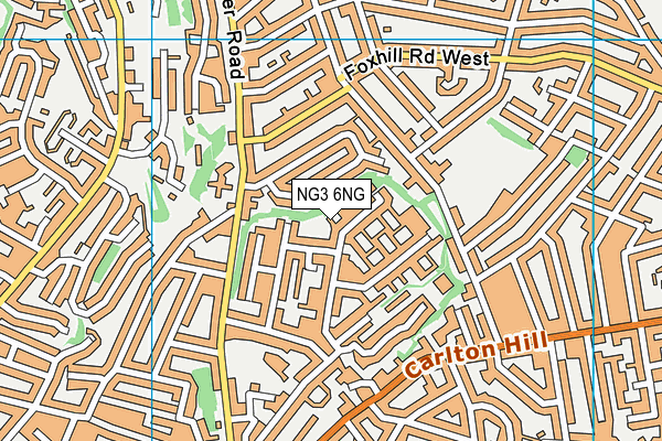 NG3 6NG map - OS VectorMap District (Ordnance Survey)