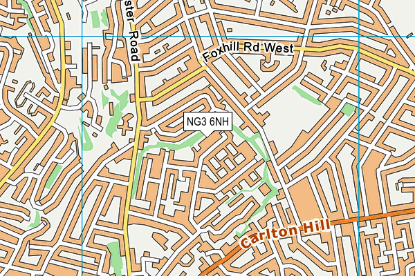 NG3 6NH map - OS VectorMap District (Ordnance Survey)