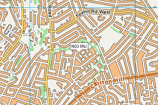NG3 6NJ map - OS VectorMap District (Ordnance Survey)