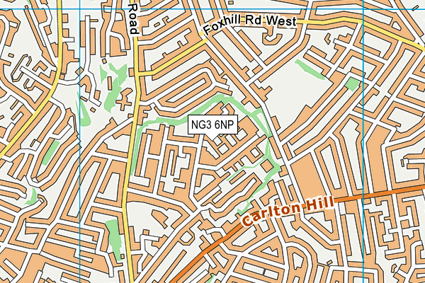 NG3 6NP map - OS VectorMap District (Ordnance Survey)