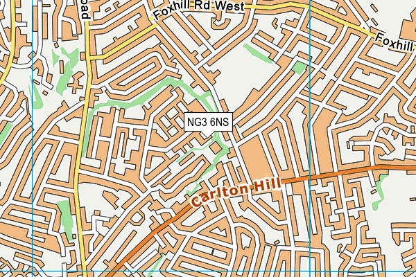 NG3 6NS map - OS VectorMap District (Ordnance Survey)