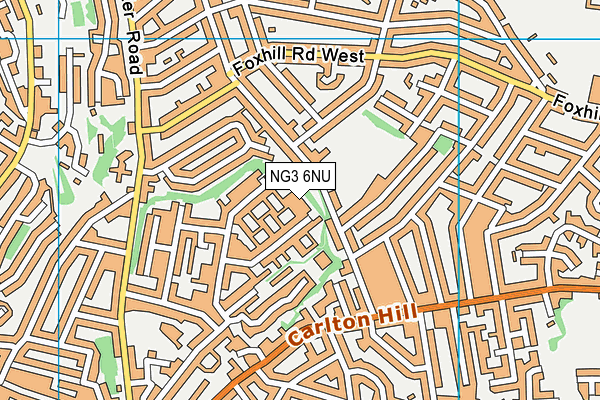 NG3 6NU map - OS VectorMap District (Ordnance Survey)