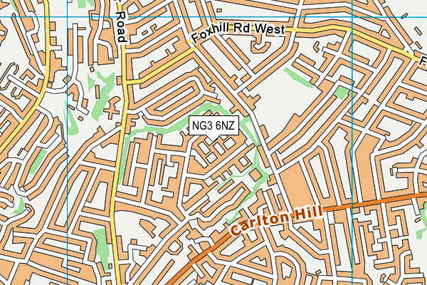 NG3 6NZ map - OS VectorMap District (Ordnance Survey)