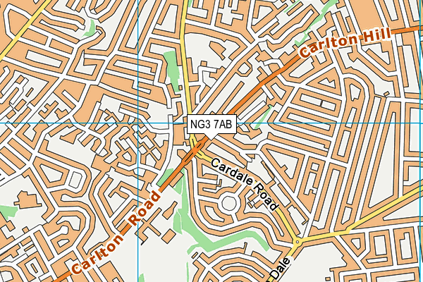 NG3 7AB map - OS VectorMap District (Ordnance Survey)