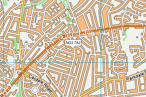 NG3 7AJ map - OS VectorMap District (Ordnance Survey)