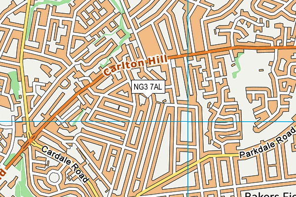 NG3 7AL map - OS VectorMap District (Ordnance Survey)