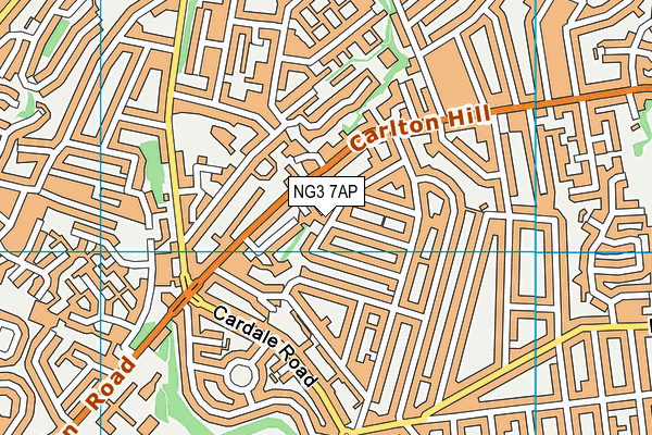 NG3 7AP map - OS VectorMap District (Ordnance Survey)