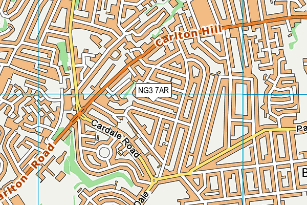 NG3 7AR map - OS VectorMap District (Ordnance Survey)