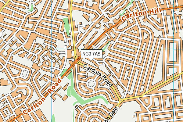 NG3 7AS map - OS VectorMap District (Ordnance Survey)