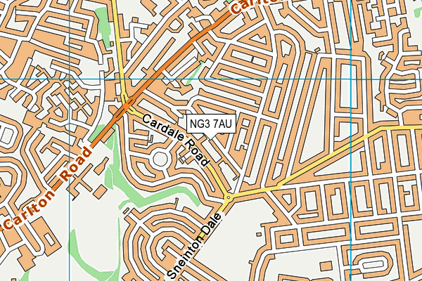 NG3 7AU map - OS VectorMap District (Ordnance Survey)