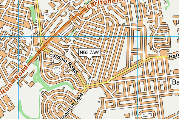 NG3 7AW map - OS VectorMap District (Ordnance Survey)