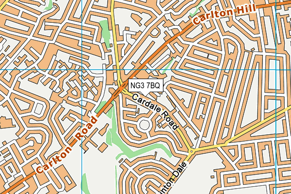 NG3 7BQ map - OS VectorMap District (Ordnance Survey)