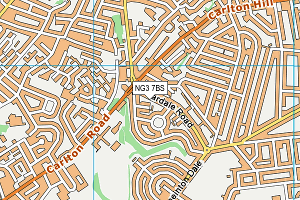 NG3 7BS map - OS VectorMap District (Ordnance Survey)