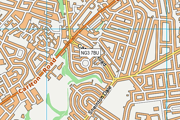 NG3 7BU map - OS VectorMap District (Ordnance Survey)