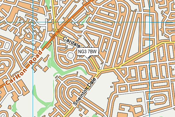 NG3 7BW map - OS VectorMap District (Ordnance Survey)