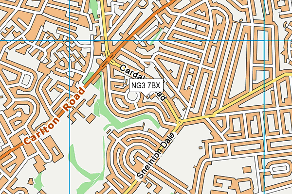 NG3 7BX map - OS VectorMap District (Ordnance Survey)