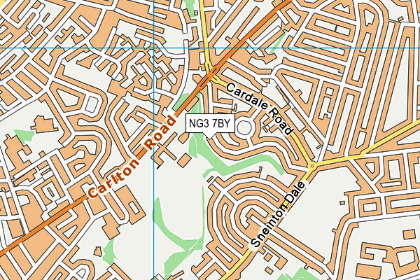 NG3 7BY map - OS VectorMap District (Ordnance Survey)