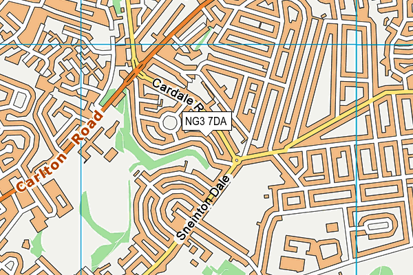 NG3 7DA map - OS VectorMap District (Ordnance Survey)
