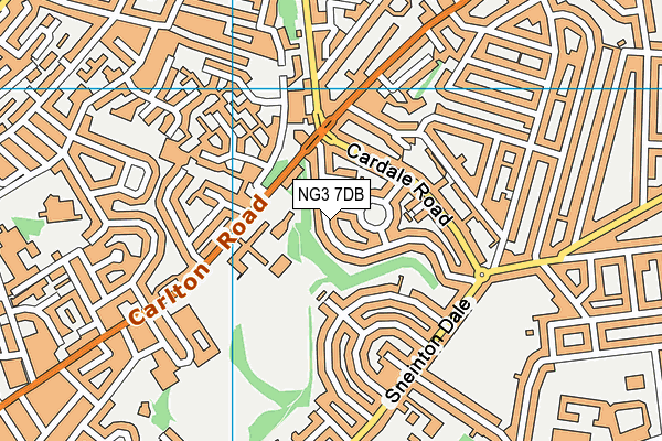 NG3 7DB map - OS VectorMap District (Ordnance Survey)