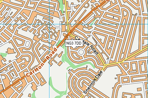 NG3 7DD map - OS VectorMap District (Ordnance Survey)