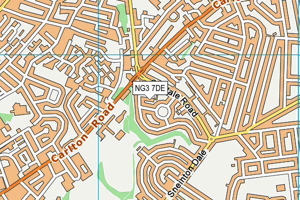 NG3 7DE map - OS VectorMap District (Ordnance Survey)
