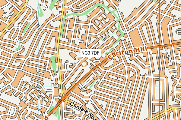 NG3 7DF map - OS VectorMap District (Ordnance Survey)